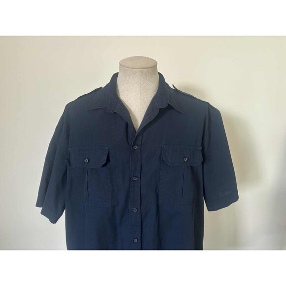 TILLEY ENDURABLES Mens Short Sleeve Shirt Size XXL Safari Shirt Utility Navy Blu - Picture 2 of 7